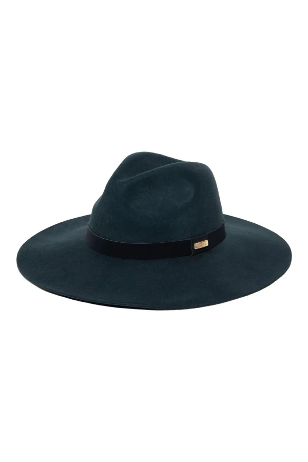 Trina Turk Tt Packable Black Wool Felt Fedora