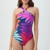 Women Trina Turk Wailea High Neck Reversible One Piece