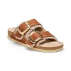 Trina Turk Women'S Arizona Shearling Big Buckle Sandal