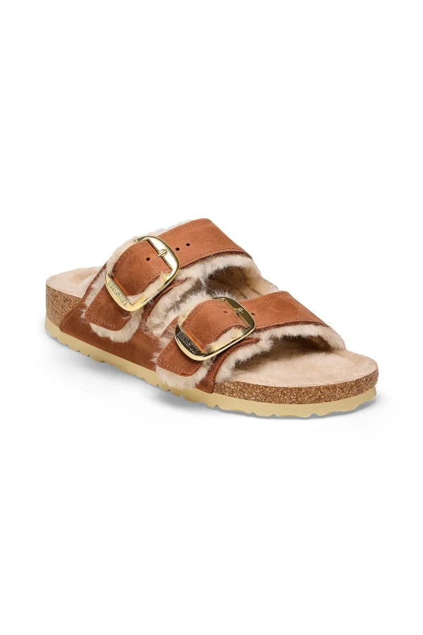 Trina Turk Women'S Arizona Shearling Big Buckle Sandal