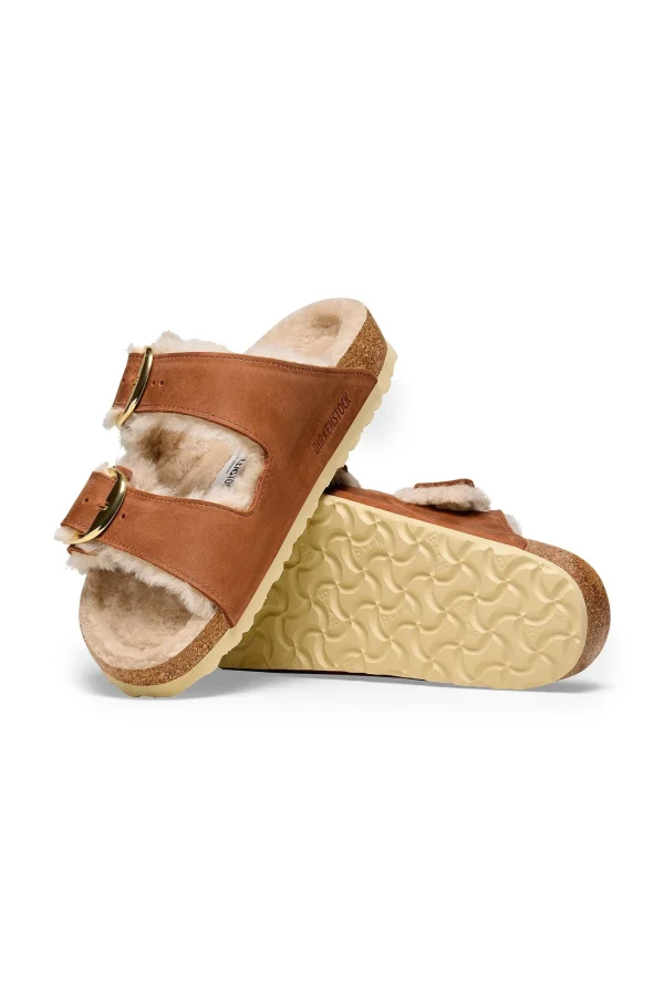 Trina Turk Women'S Arizona Shearling Big Buckle Sandal