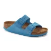 Trina Turk Women'S Arizona Soft Footbed Blue Suede Sandal